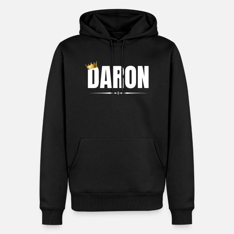 DARON - Sweat à capuche Premium bio Homme - noir