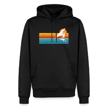Wing Foiling Surf Surfing Surfer - Sweat à capuche Premium bio Homme - noir - Devant - Nico (187cm)