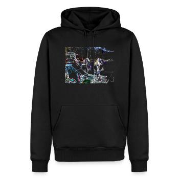 bmx - Männer Premium Bio Hoodie - Schwarz - Vorne - Nico (187cm)