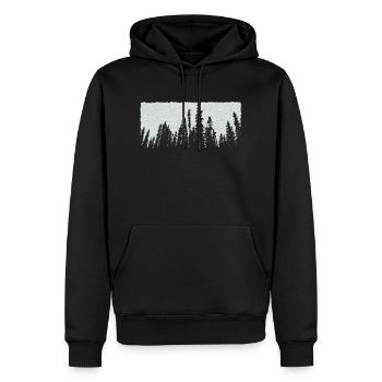 weiße Bäume Wald Natur - Männer Premium Bio Hoodie - Schwarz - Vorne - Nico (187cm)