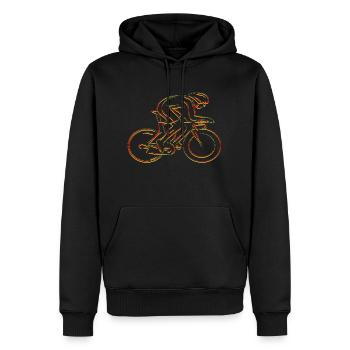 Vélo vélo adrénaline vélo vélo - Sweat à capuche Premium bio Homme - noir - Devant - Nico (187cm)