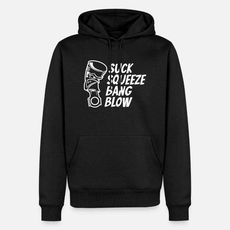 Mechanic Engine Piston - Männer Premium Bio Hoodie - Schwarz