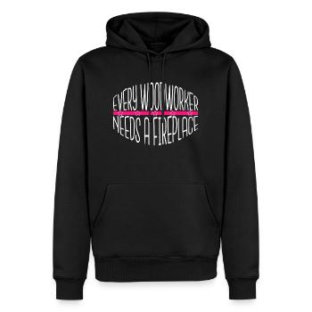 chemises d’anniversaire de charpentier pour bébés et tout-petits - Sweat à capuche Premium bio Homme - noir - Devant - Nico (187cm)