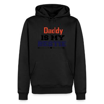 Daddy Is My Bestie - Männer Premium Bio Hoodie - Schwarz - Vorne - Nico (187cm)