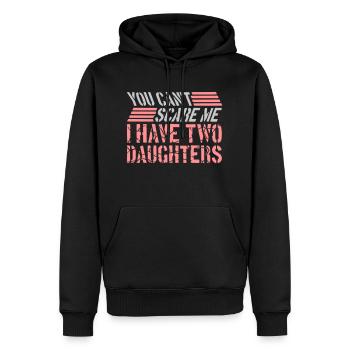 J’ai deux filles - Sweat à capuche Premium bio Homme - noir - Devant - Nico (187cm)