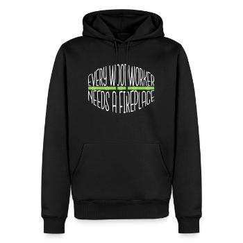 amour marteau-piqueur bûcheron maçon - Sweat à capuche Premium bio Homme - noir - Devant - Nico (187cm)