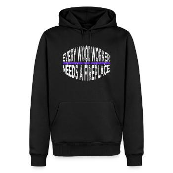 quote lumber forest work hobbyists awesome - Männer Premium Bio Hoodie - Schwarz - Vorne - Nico (187cm)