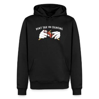 Don't Talk I'm Counting Knitting - Männer Premium Bio Hoodie - Schwarz - Vorne - Nico (187cm)