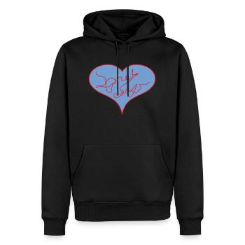 Semper supra - Männer Premium Bio Hoodie - Schwarz - Vorne - Nico (187cm)