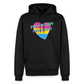 Perpetually Pansexual LGBTQIAP+ pan pride flag - Men’s Premium Organic Hoodie - black - Front - Nico (187cm)