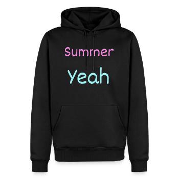 Summer - Sweat à capuche Premium bio Homme - noir - Devant - Nico (187cm)