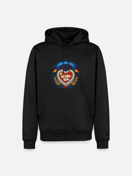 Volksfest München 2022 Schild - Männer Premium Bio Hoodie - Schwarz