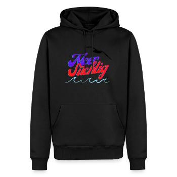 Meer süchtig - Männer Premium Bio Hoodie - Schwarz - Vorne - Nico (187cm)