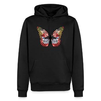 Papillon - Sweat à capuche Premium bio Homme - noir - Devant - Nico (187cm)