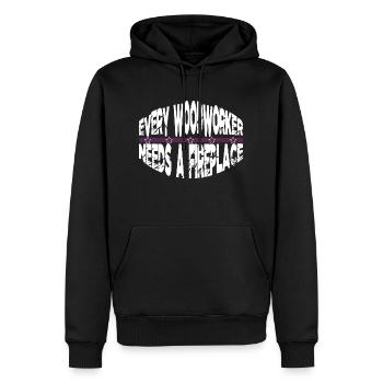 abattage cadeau d’anniversaire arboriculteur - Sweat à capuche Premium bio Homme - noir - Devant - Nico (187cm)
