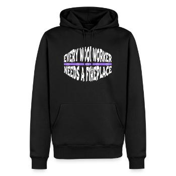 super amour bûcheron sexy charpentier tshirts - Sweat à capuche Premium bio Homme - noir - Devant - Nico (187cm)