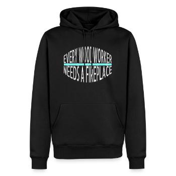 carpenter quotes tshirts plumber chop wood - Männer Premium Bio Hoodie - Schwarz - Vorne - Nico (187cm)