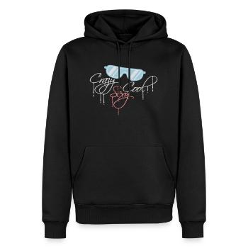 design cool sexy fou - Sweat à capuche Premium bio Homme - noir - Devant - Nico (187cm)