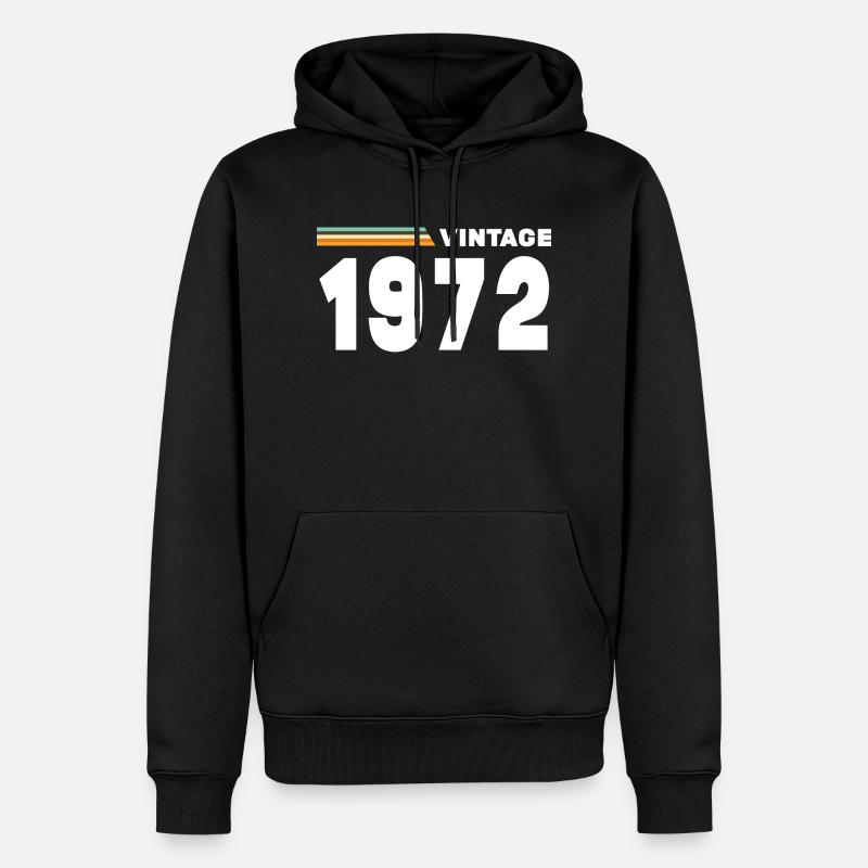 Millésime 1972 - Sweat à capuche Premium bio Homme - noir
