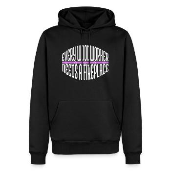 outils tronçonneuse saisir charpentier fille tshirts - Sweat à capuche Premium bio Homme - noir - Devant - Nico (187cm)