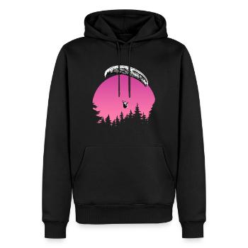 Carinthian Paragliders in the sun pink - Men’s Premium Organic Hoodie - black - Front - Nico (187cm)
