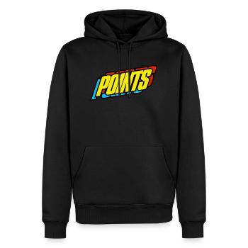 Punkte - Männer Premium Bio Hoodie - Schwarz - Vorne - Nico (187cm)