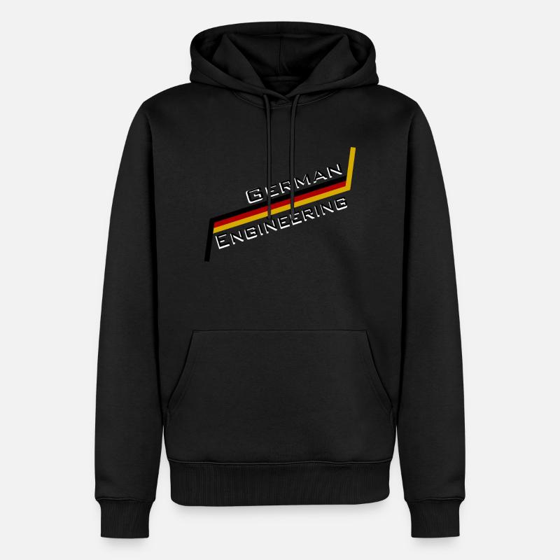 German Engineering - Männer Premium Bio Hoodie - Schwarz