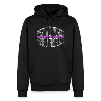 funny sayings chainsaw woodcutter apprentice - Männer Premium Bio Hoodie - Schwarz - Vorne - Nico (187cm)