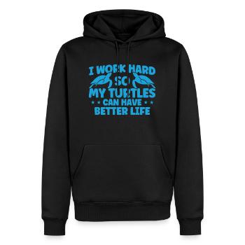 Sea turtles Sea turtles Turtles - Men’s Premium Organic Hoodie - black - Front - Nico (187cm)