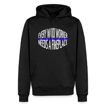 chop wood woodworker a carpenters prayer tshirts - Männer Premium Bio Hoodie - Schwarz - Vorne - Nico (187cm)