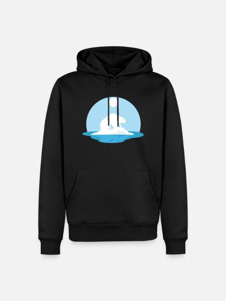 Eisbär - Männer Premium Bio Hoodie - Schwarz