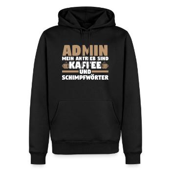 Administrator Informatiker Kaffee Programmierer Ad - Männer Premium Bio Hoodie - Schwarz - Vorne - Nico (187cm)