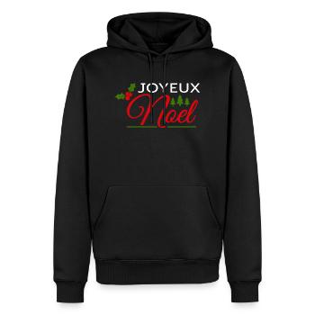 Joyeux Noël - Sweat à capuche Premium bio Homme - noir - Devant - Nico (187cm)