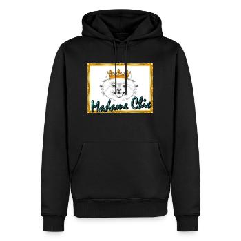 Madame Chic, T-shirt, pull, accessoires - Sweat à capuche Premium bio Homme - noir - Devant - Nico (187cm)