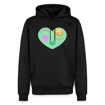 Crêpe - Sweat à capuche Premium bio Homme - noir - Devant - Nico (187cm)