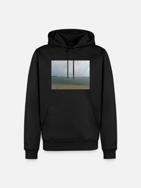 Meerblick Horizont - Männer Premium Bio Hoodie - Schwarz