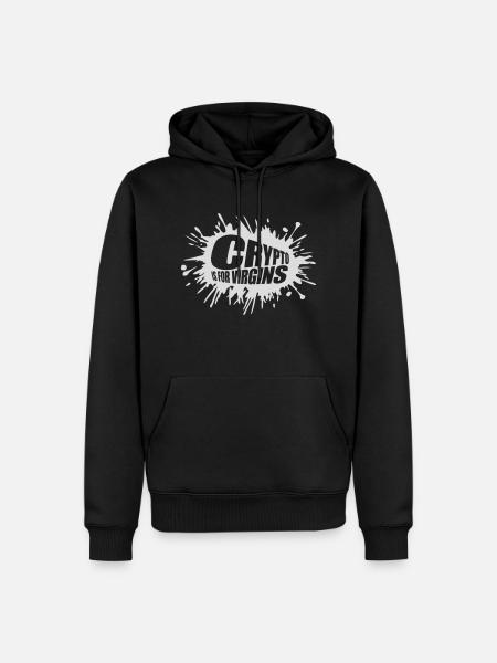 crypto is for virgins - Men’s Premium Organic Hoodie - black