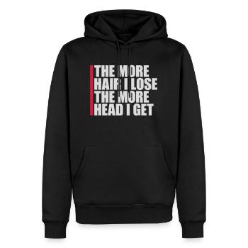 J’ai plus de tête - Sweat à capuche Premium bio Homme - noir - Devant - Nico (187cm)