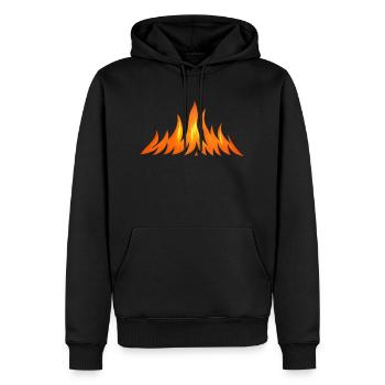 Feu de camp Camping Nature Feu de forêt à l’extérieur 10 - Sweat à capuche Premium bio Homme - noir - Devant - Nico (187cm)