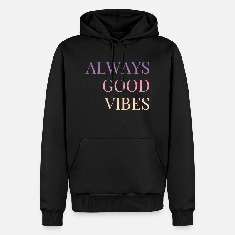 Bonnes vibrations - Sweat à capuche Premium bio Homme - noir