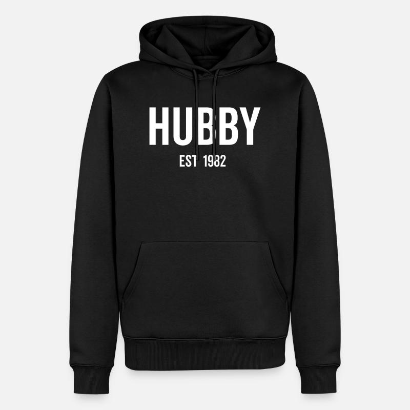 Hubby Est 1982 - Sweat à capuche Premium bio Homme - noir
