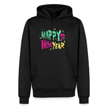 Happy New Year - Männer Premium Bio Hoodie - Schwarz - Vorne - Nico (187cm)