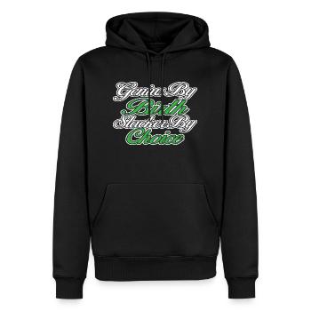 Génie de naissance fainéant par choix 14 - Sweat à capuche Premium bio Homme - noir - Devant - Nico (187cm)