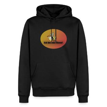 Biene - Männer Premium Bio Hoodie - Schwarz - Vorne - Nico (187cm)