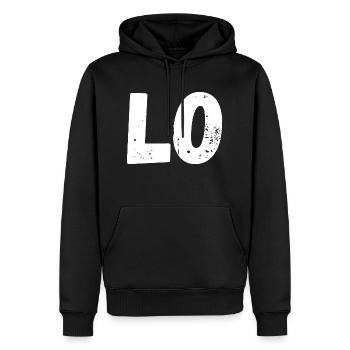 Liebe passendes T-Shirt Paar - Männer Premium Bio Hoodie - Schwarz - Vorne - Nico (187cm)