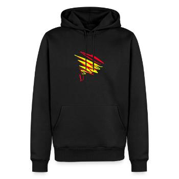 Geschenkidee für Kreative - Männer Premium Bio Hoodie - Schwarz - Vorne - Nico (187cm)
