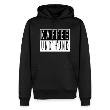 lieblingshund lustig boxer haustier morgenmuffel - Männer Premium Bio Hoodie - Schwarz - Vorne - Nico (187cm)