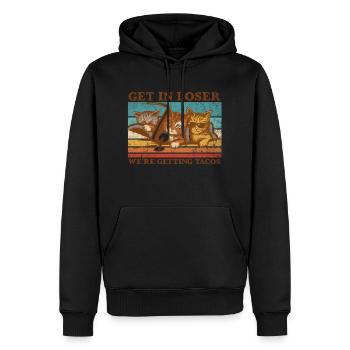 Get in Loser We re Getting Tacos T Shirt - Men’s Premium Organic Hoodie - black - Front - Nico (187cm)