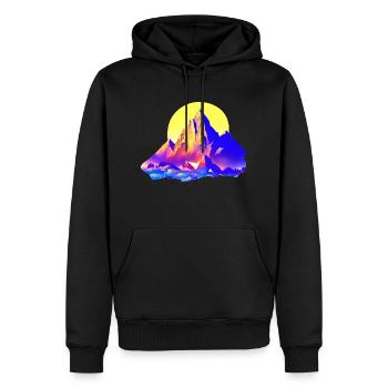 Mountain hiking Hike Mountain hikers Mountains Hiking - Men’s Premium Organic Hoodie - black - Front - Nico (187cm)