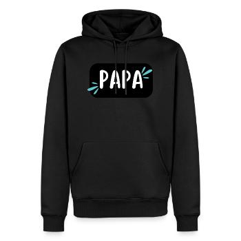 dad - Men’s Premium Organic Hoodie - black - Front - Nico (187cm)